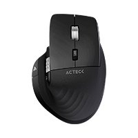 MOUSE ACTECK VIRTUOS PRO MI780 / VERTICAL / INALAMBRICO / RECEPTOR USB 2 CANALES / RECARGABLE / SCROLL HORIZONTAL / OPTICO / 8 BOTONES / 3200 DPI AJUSTABLE / NEGRO / AC-936187