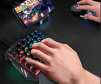 TECLADO BROBOTIX GAMER, ALAMBRICO USB, RGB, ONE HAND, NEGRO
