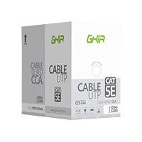 BOBINA DE CABLE UTP CAT5E GHIA CCA GRIS 100M 24 AWG 328FT CERTIFICACION CE / ROHS