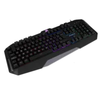TECLADO GAMER BALAM RUSH GUNFIRE KG330 / ALAMBRICO USB / ILUMINACION LED / MULTIMEDIA / ESPAÑOL / 117 TECLAS / NEGRO / BR-929639