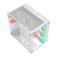 GABINETE GAMER BALAM RUSH TANK PRO GM930 / ATX - MINI TORRE / MICRO ATX - MINI ITX / PANEL CRISTAL TEMPLADO REMOVIBLE / VENTILADOR RGB / MALLA METALICA / 2 X SSD - 2 X HDD / BLANCO / BR-935951