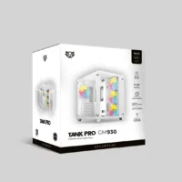 GABINETE GAMER BALAM RUSH TANK PRO GM930 / ATX - MINI TORRE / MICRO ATX - MINI ITX / PANEL CRISTAL TEMPLADO REMOVIBLE / VENTILADOR RGB / MALLA METALICA / 2 X SSD - 2 X HDD / BLANCO / BR-935951