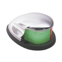 Luz Bi-Color de Montaje Horizontal con Carcasa Cromada para Embarcaciones a Motor Menores de 20 Metros