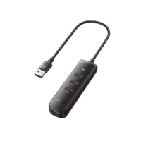 HUB USB-A 3.0 4 en 1 | 4 Puertos USB-A 3.0 (5Gbps) | Cable de 25 cm | Indicador Led | Ideal para Transferencia de Datos | Entrada USB-C para alimentar equipos de mayor consumo como discos duros | Color Negro.