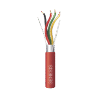Bobina de 152 Metros de Alambre / 4x18 AWG / BLINDADO / Tipo FPLR / Color Rojo / Para Aplicaciones en Sistemas de Detección de Incendio y Sistemas de Evacuación