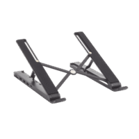 HUB (Docking Station) 5 en 1 con Soporte para Laptop | 2 USB 3.0 a 5Gbps | HDMI 4K@30Hz | Memoria Micro SD (TF) + SD | Amplia Compatibilidad de 10-15" | Ajuste de Altura | Aluminio | PC+ABS | Silicona | Color Negro.