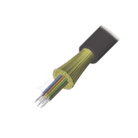 Cable de Fibra Óptica de 6 hilos, Interior/Exterior, Tight Buffer, No Conductiva (Dieléctrica), LS0H, Multimodo OM4 50/125 optimizada, 1 Metro