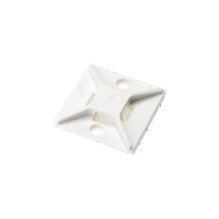 Sujetador Para Cable de 4 Vías, con Adhesivo, 25.4 x 25.4mm (1in x 1in), Color Blanco, Uso en Interior, 1 pieza
