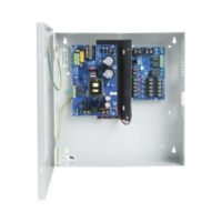 12 o 24 Vcc @ 6 A / fuente tipo control / 1 entrada / 5 salidas / aplicaciones en control de acceso, cctv, incendio , capacidad de baterías / Se requiere baterías.