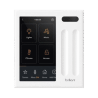 Control touch desde su pantalla en pared, compatible con 2 cargas para controlar iluminación.
