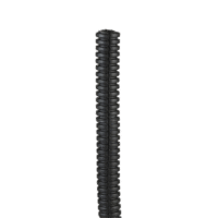 Tubo Corrugado Abierto para Protección de Cables, .38in (9.7 mm) de Diámetro, 30.5 m de Largo, Color Negro