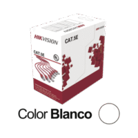 bobina de cable utp 305 metros / cat5e (24 awg) / color blanco / pvc (cm) / uso en interior / 100% cobre / aplicaciones de cctv y redes de datos DS-1LN5E-SW