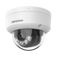Domo IP 4 Megapixel / Lente 2.8 mm / Dual Light (30 mts IR + 30 mts Luz Blanca) / Micrófono Integrado / Antivandálico IK08 / ACUSENSE Lite / Exterior IP67 / H.265 / PoE / ONVIF / Micro SD Modelo:DS-2CD1143G2-LIUF