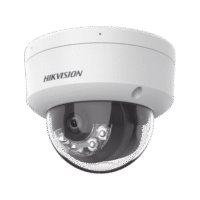 Domo IP 6 Megapixel / Lente 2.8 mm / Dual Light (30 mts IR + 20 mts Luz Blanca) / Micrófono Integrado / ACUSENSE Lite / Exterior IP67 / H.265 / PoE / ONVIF Modelo:DS-2CD1163G2-LIU