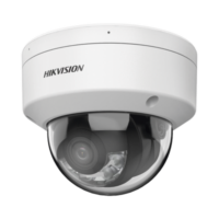 Domo IP 4 Megapixel / Lente 2.8 mm / Dual Light (30 mts IR + 30 mts Luz Blanca /  Microfono Integrado / Audio y Alarmas I/O / Exterior IP67 /  IK10 / WDR 130 dB / ACUSENSE / Captura Facial / ACUSEARCH / ColorVu 2.0 Modelo:DS-2CD2147G2H-LISU