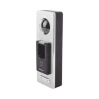 2 EN 1 / Lector Biométrico IP65 con Función de Videoportero y lector QR Incluida/ Llamada a APP de Smartphone Hik-Connect P2P (No requiere monitor) /  Soporta Tarjetas - Huellas - Códigos QR / Cámara 2 MP Compatible con DVRs y Modelo:DS-K1T501SF