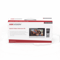 Kit de Videoportero Analógico de Metal / IP a 4 Hilos con Función de Llamada a App Hik-Connect / Monitor se Conecta a Internet por Cable o WiFi y por 4 Hilos al Frente de Calle  IP65 / Expandible a Mas Equipos Modelo:DS-KIS303-P
