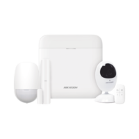 (AX PRO) KIT de Alarma AX PRO con GSM (3G/4G) / Incluye: 1 Hub con bateria de respaldo / 1 Sensor PIR / 1 Contacto Magnético / 1 Control Remoto / 1 Cámara IP / Wi-Fi / Compatible con Hik-Connect P2P / DS-2CV2U21FD-IW Modelo:DS-PWA48-KS/CAM
