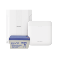 (AXPRO) KIT  de alarma AXPRO conversión de zonas cableadas a inalámbricas / Incluye: 1 Hub con Bateria de respaldo/ 1 Expansor de 16 zonas cableadas / 1 Bateria de respaldo 12Vcc a 7 Amp/ Compatible con Hik-Connect P2P Modelo:DS-PWA48K/EXP