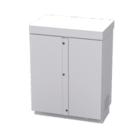 Gabinete de Lámina Galvanizada para  Baterías (Hasta 12 Baterías PL110D12) y Equipo de Comunicación.