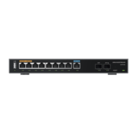 Router Gigabit VPN / Balanceador de cargas / 60,000 sesiones NAT /  9 puertos 10/100/1000 Mbps + 2 puertos SFP (WAN/LAN) / 1 puerto entrada PoE(af/at) / 2 puertos salida PoE (af/at) / Compatible con GWN Cloud.