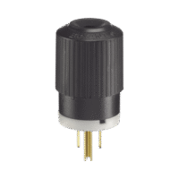 Clavija Negra 15 A 125 V CA 2 Polos 3 Hilos (NEMA 5-15P).