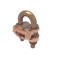 Conector Mecánico para Cable Calibre 4 a 2/0 AWG / Paralelo o 90° a Tubo de 3/8" o Varilla de 5/8" - 3/4".