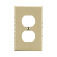 Placa de Pared para Contacto Duplex Color Marfil.