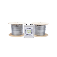 Kit de Cable Sensor Perimetral para Cerca Ciclonicas IRONCLAD / 610 METROS DE PROTECCION / 2 ZONAS; 305 METROS POR ZONA / Sin Falsas Alarmas por Viento / TODO Incluido/ TARJETA LPU400/ Calibración por Software