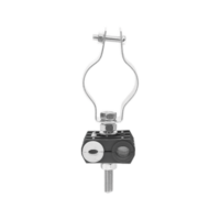 KIT de Un Sujetador de plástico para dos cables de 6 a 8 mm con todo y hardware de instalación en tubos de 1 1/4 in