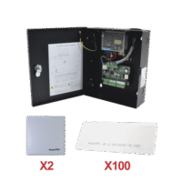 Kit para automatizar 2 ACCESOS VEHICULARES con STICKERS en Parabrisas de vehiculos / Incluye Panel, 2 lectores y 100 stickers / Software IVMS4200 incluido Modelo:KIT-UHFSTICKER-02