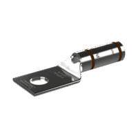 Terminal de Compresión de Cobre con Orificio 1/4" para Cable 2 AWG. 25 Piezas