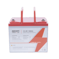 Batería de Litio Ciclo Profundo, 12.8 Vcc 100Ah (LiFePO4 de Celdas Cilíndricas) , Solar, Marina, Máximo 100 A de Descarga
