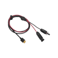 Cable 2.5 m, Negro, Calibre 10 AWG con Terminales MC4 Macho y Hebra para Terminal XT60