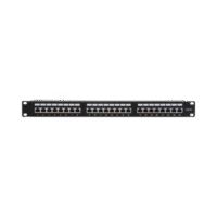 Panel de parcheo de impacto (110) Blindado (STP) de 24 puertos Cat6, 19in