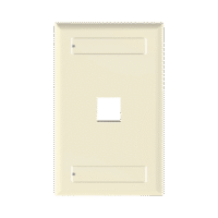 Placa de Pared Vertical, Salida Para 1 Puerto Keystone, Con Espacios Para Etiquetas, Color Marfil