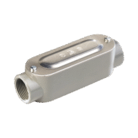 Caja oval roscada tipo C de 1 1/2" (38.1 mm) Incluye tapa y tornillos.