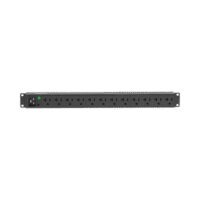 PDU Básico para Distribución de Energía, Enchufe de Entrada NEMA L5-20P, Con 12 Contactos NEMA 5-20R, Instalación Horizontal de 19in, 1UR, 20 Amp, 120 Vca