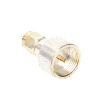 Adaptador UNIDAPT Hembra a SMA Macho, Plata / Oro / Teflón.