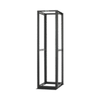 Rack de Cuatro Postes Estándar de 19", Rieles Numerados y Roscados #12-24, Profundidad Máxima de 30 in, 45 Unidades de Rack, Color Negro
