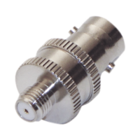 Adaptador en Línea de Conector BNC Hembra a SMA Hembra Corto / Celulares Motorola, Níquel/ Oro/ Teflón.