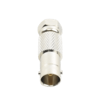 Adaptador en Línea para Video, de Conector BNC Hembra a F Macho, 75 Ohm, Níquel/ Oro/ Delrin.
