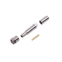 Conector FME Hembra de Anillo Plegable para Cable RG-58/U, Níquel/ Oro/ Teflón.