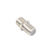 Adaptador Barril para 75 Ohm, de Conector F Hembra a F Hembra, Níquel/ Estaño/ Polietileno.