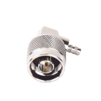 Conector N Macho en A/R de Anillo Plegable para Cables RG-58/U, RG-142/U, Niquel/ Oro/ Teflón.