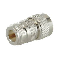 Adaptador en Línea de Conector N Hembra a UHF Macho (PL-259), Plata/ Oro/ Teflón.