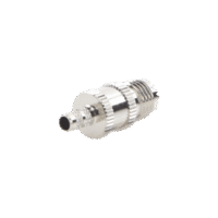 Conector Mini UHF Hembra de Anillo Plegable en Cables RG-58/U, RG-142/U, Níquel/ Plata/ Delrin.