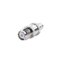 Conector Mini-UHF Hembra en Línea, de Anillo Plegable para Cable Coaxial RG-8/X, 9258, LMR-240, Níquel/ Plata/ Teflón.