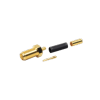 Conector SMA Hembra de Anillo Plegable para Cables RG-174/U, 8216, Oro/ Oro/ Teflón.