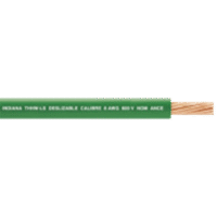 Cable de Cobre Recubierto THW-LS Calibre 4 AWG 19 Hilos Color Verde (Retazo 1 Metro)